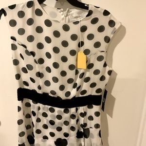 Size medium, NYC black/white polka dot dress